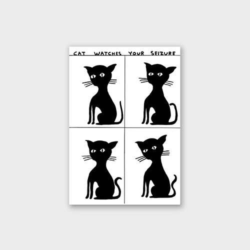 마이온프라이빗 데이비드 슈리글리 DAVID SHRIGLEY - Cat Watches Your Seizure (액자포함) 50 x 70 cm